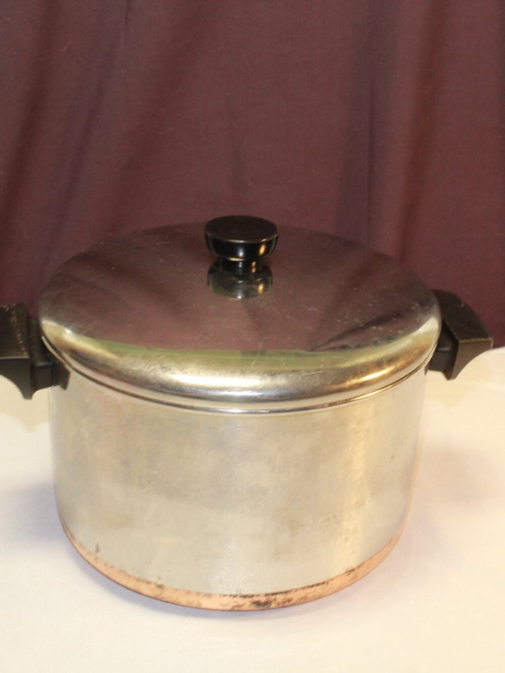 Revere Ware 1801 6 QT Copper Bottom Stock Pot With Lid - Clinton, ILL 86